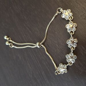 Elegant Gold and Silver Floral Bracelet